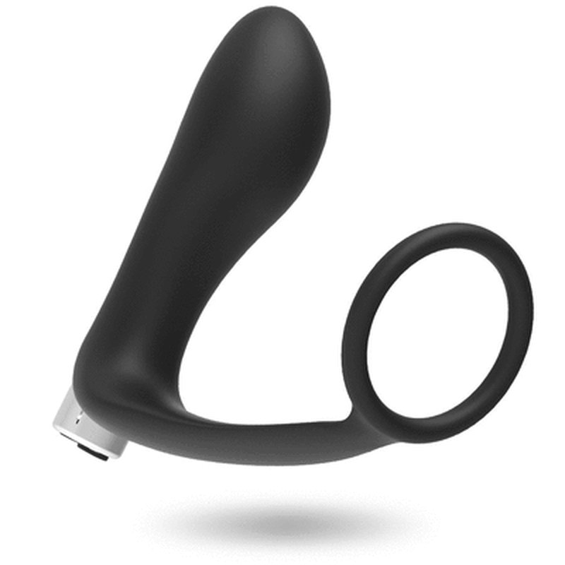 JUGUETES PARA ADICTOS - VIBRADOR PROSTÁTICO RECARGABLE MODELO 1 - NEGRO