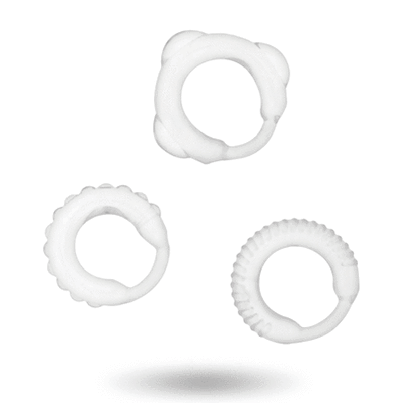 JUGUETES PARA ADICTOS - JUEGO DE ANILLOS C TRANSPARENTES