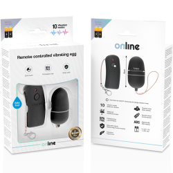 ONLINE - HUEVO VIBRADOR NEGRO CONTROLADO A DISTANCIA