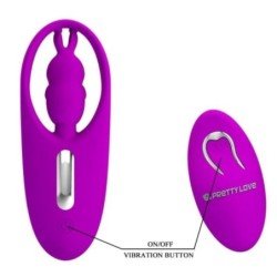 PRETTY LOVE - ESTIMULADOR DE CONEJO SALVAJE PARA BRAGUITAS CON CONTROL REMOTO LILA