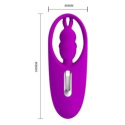 PRETTY LOVE - ESTIMULADOR DE CONEJO SALVAJE PARA BRAGUITAS CON CONTROL REMOTO LILA