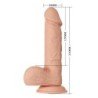 BAILE - HERMOSO ENCUENTRO BAHAMUT DILDO FLEXIBLE REALISTA 21.8 CM NATURAL