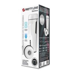 PRETTY LOVE - SIENNA, MASTURBADOR MASCULINO VIBRATORIO CON VOZ Y SUCCIÓN