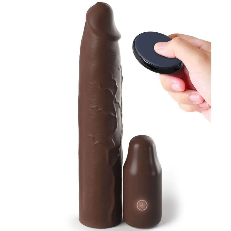 FANTASY X- TENSIONS - FUNDA CON RIBETES 22,86 CM + 7,62 CM CON ENCHUFE Y CONTROL REMOTO MARRÓN