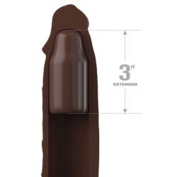 FANTASY X- TENSIONS - EXTENSIÓN DE RIBETES CON CORREA 17,78 CM MARRÓN