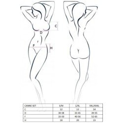 PASSION WOMAN CANNE SET NEGRO TALLA L/XL