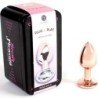 SECRETPLAY - Tapón anal de metal color oro rosa, tamaño pequeño (7 cm).