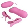 AMOR PRECIOSO - PINZAS CON VIBRACIÓN Y ELECTROSHOCK ROSA