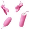 AMOR PRECIOSO - PINZAS CON VIBRACIÓN Y ELECTROSHOCK ROSA