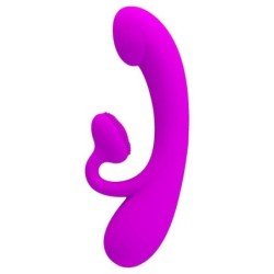 PRETTY LOVE - VIBRADOR CLITORAL DE SILICONA SINCERE Y CON SUCCIÓN MORADO