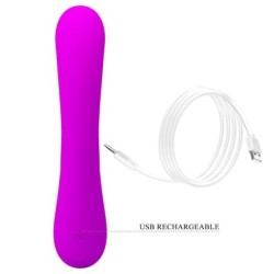 PRETTY LOVE - VIBRADOR CLITORAL DE SILICONA SINCERE Y CON SUCCIÓN MORADO