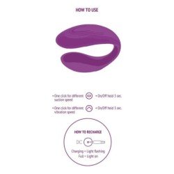 XOCOON - VIBRADOR MORADO PARA PAREJAS BOUND LOVE