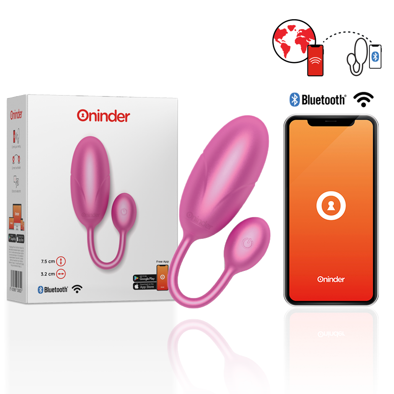 ONINDER - HUEVO VIBRATORIO TOKYO ROSA 7,5 X 3,2 CM APLICACIÓN GRATUITA