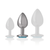 INTENSE - PLUG ANAL METAL CON CRISTAL AZUL TALLA M