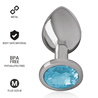 INTENSE - PLUG ANAL METAL CON CRISTAL AZUL TALLA M