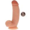 SÉ REAL - DILDO DE SILICONA DE 18 CM CON BOLAS Y PIEL
