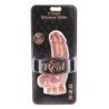 SÉ REAL - DILDO DE SILICONA DE 18 CM CON BOLAS Y PIEL