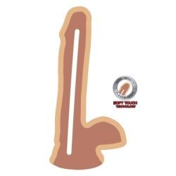 SÉ REAL - DILDO DE DOBLE DENSIDAD DE 17 CM CON BOLAS Y PIEL
