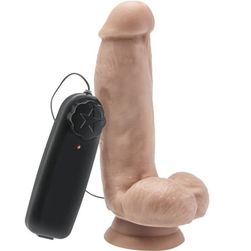 SÉ REAL - DILDO DE 12 CM CON BOLAS VIBRADOR DE PIEL