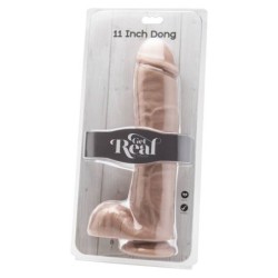 GET REAL - DILDO DE 28 CM CON PIELES EN LOS TESTÍCULOS