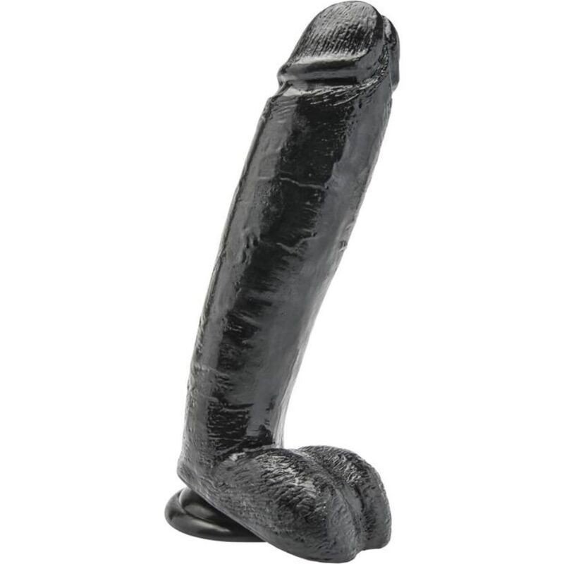 GET REAL - DILDO DE 25,5 CM CON BOLAS NEGRO