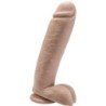 SÉ REAL - DILDO DE 25,5 CM CON BOLSAS DE PIEL