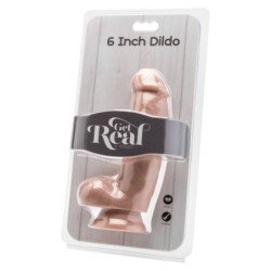SÉ REAL - DILDO DE 12 CM CON BOLSAS DE PIEL