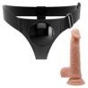 PRETTY LOVE - BRAGUITAS CON ARNÉS ARNÉS UNIVERSAL CON DILDO KEVIN 19 CM NATURAL