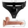 PRETTY LOVE - BRAGUITAS CON ARNÉS ARNÉS UNIVERSAL CON DILDO KEVIN 19 CM NATURAL
