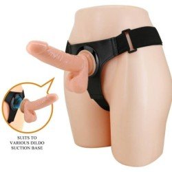 PRETTY LOVE - BRAGUITAS CON ARNÉS ARNÉS UNIVERSAL CON DILDO TOM 20 CM NATURAL