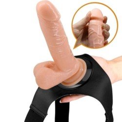 PRETTY LOVE - BRAGUITAS CON ARNÉS ARNÉS UNIVERSAL CON DILDO TOM 20 CM NATURAL