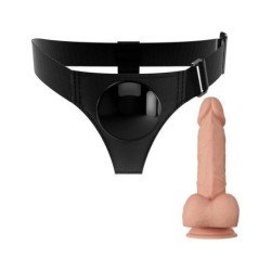PRETTY LOVE - BRAGUITAS CON ARNÉS ARNÉS UNIVERSAL CON DILDO JERRY 21,8 CM NATURAL