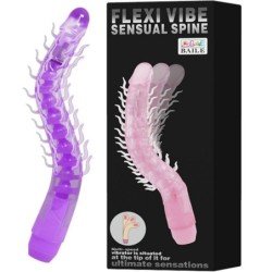 BAILE - FLEXI VIBE SENSUAL SPINE DILDO VIBRATORIO FLEXIBLE LILA 23,5 CM