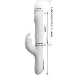 AMOR PRECIOSO - VIBRADOR REESE CON ROTACIÓN PLATEADA