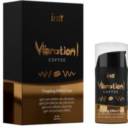 INTT - Potente estimulante íntimo líquido en gel vibrador con sabor a café, 15 ml.