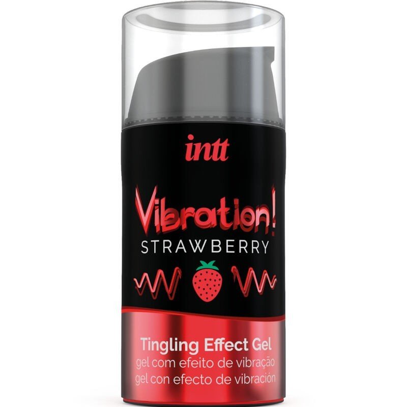 INTT - Potente gel vibrador líquido estimulante íntimo sabor fresa 15 ml