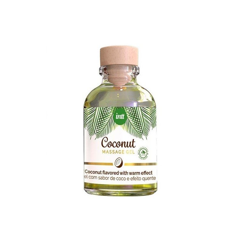 INTT - GEL DE MASAJE VEGANO CON SABOR A COCO Y EFECTO CALORÍFICO