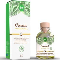 INTT - GEL DE MASAJE VEGANO CON SABOR A COCO Y EFECTO CALORÍFICO