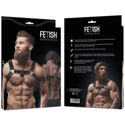 ACTITUD SUMISA Y FETICHE - ARNÉS DE PECHO DE CUERO ECOLÓGICO PARA HOMBRE