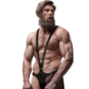 ACTITUD SUMISA Y FETICHE - ARNÉS DE CUERO ECOLÓGICO EN FORMA DE V PARA HOMBRE