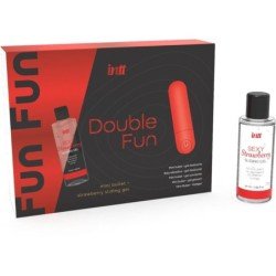 INTT LANZA: KIT DOBLE DIVERSIÓN CON BALA VIBRADORA Y GEL DE MASAJE DE FRESA