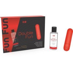 INTT LANZA: KIT DOBLE DIVERSIÓN CON BALA VIBRADORA Y GEL DE MASAJE DE FRESA