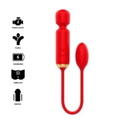 MIA - TOSCANA VARITA DE DOBLE PLACER + HUEVO VIBRATORIO