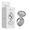 INTENSO - TAPÓN ANAL DE METAL DE ALUMINIO CON CRISTAL DE PLATA TALLA S