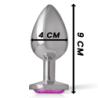 INTENSO - TAPÓN ANAL DE METAL DE ALUMINIO ROSA CON FORMA DE CORAZÓN TALLA L