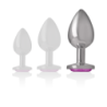 INTENSE - TAPÓN ANAL DE METAL DE ALUMINIO ROSA CON FORMA DE CORAZÓN TALLA L