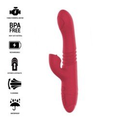 INTENSO - VIBRADOR MULTIFUNCIÓN RECARGABLE DUA CON FUNCIÓN ARRIBA Y ABAJO Y LENGUA ROJA