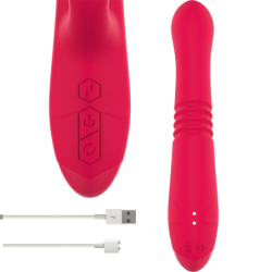 INTENSO - VIBRADOR MULTIFUNCIÓN RECARGABLE DUA CON FUNCIÓN ARRIBA Y ABAJO Y LENGUA ROJA