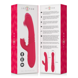 INTENSO - VIBRADOR MULTIFUNCIÓN RECARGABLE DUA CON FUNCIÓN ARRIBA Y ABAJO Y LENGUA ROJA