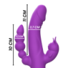 INTENSO - VIBRADOR DE SILICONA CASANOVA RABBIT CON TRIPLE MOTOR MORADO